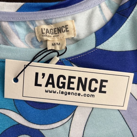 NEW with tags L’agence blue t-shirt size Medium - Picture 2 of 3